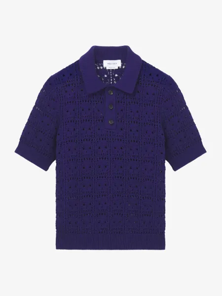 Skull Crochet Polo Shirt