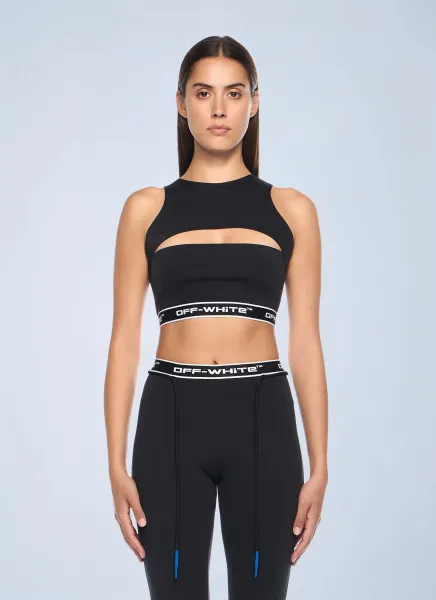 Logo Motif Cut Out Top