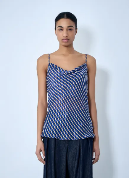 Diagonal Stripe Camisole Top