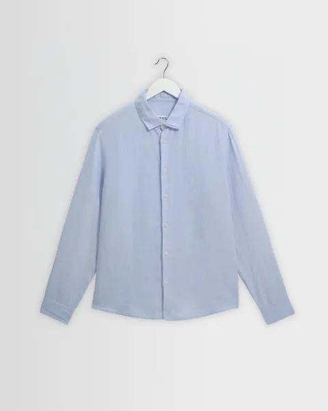 Dartford - Pale Blue Washed Linen Shirt