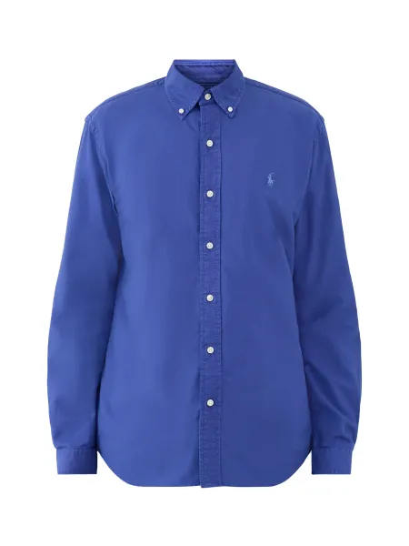 Polo Ralph Lauren Custom Fit Garment-Dyed Cotton Oxford Shirt - Blue Yacht