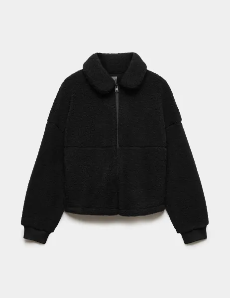 Goodmove Borg Zip Up Funnel Neck Fleece Jacket