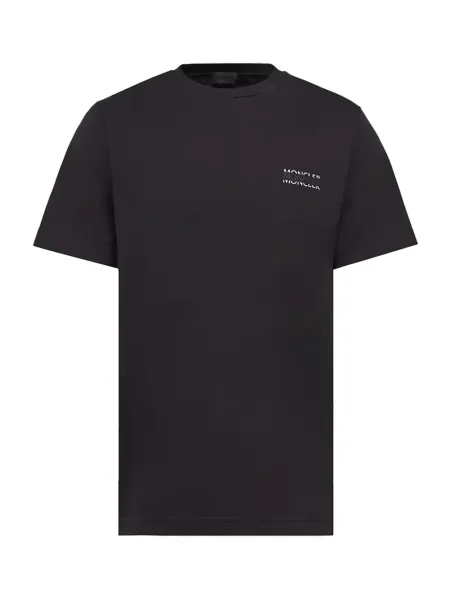 Men Logo Cotton Jersey T-Shirt Black