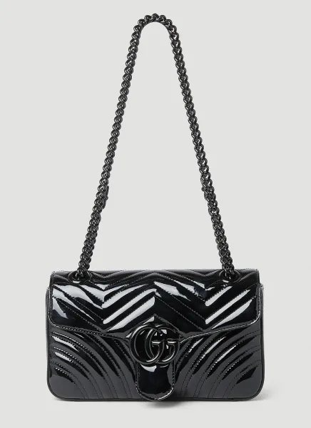 GG Marmont Patent Small Shoulder Bag
