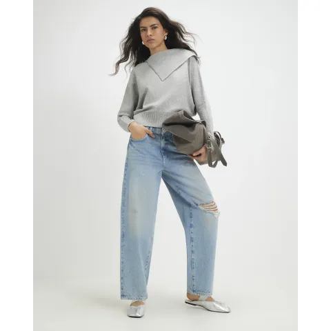 River Island Knitted Fold Neck Jumper