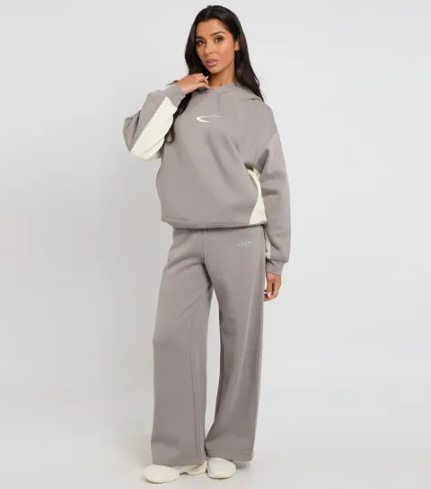 Women's Grey Wide Leg Joggers