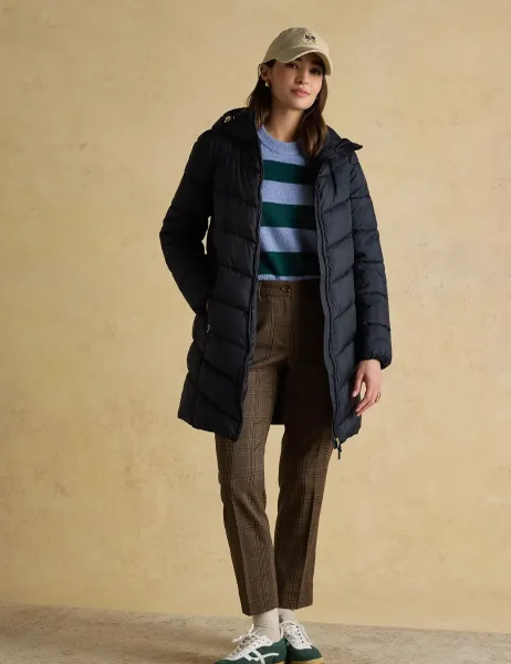 Joules Hooded Puffer Coat Navy