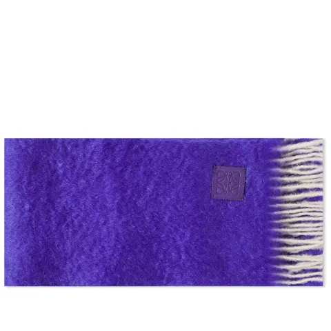 Contrast Mohair Scarf