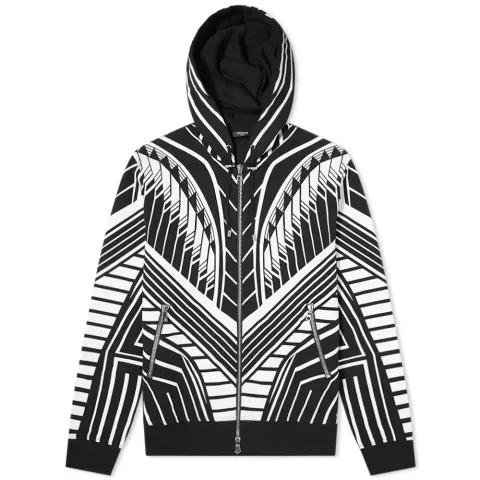 Monochrome Aztec Popover Hoody