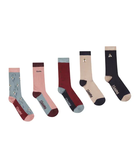 Schöffel Country Women's Bamboo Socks (Box Of 5) - Bee Mix