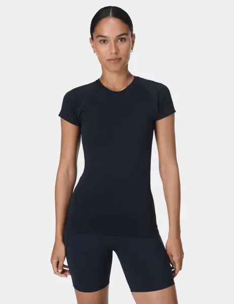 Sweaty Betty Athlete Seamless T-Shirt Navy