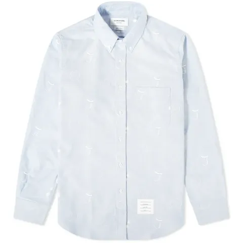 Ball Icon Embroidery Button Down Shirt