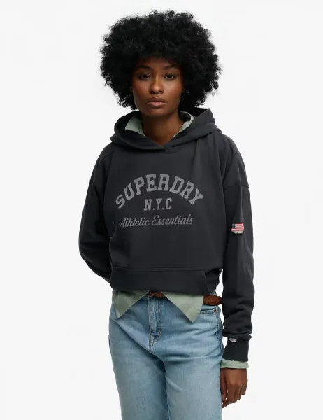 Superdry & Co Pure Cotton Oversized Hoodie Navy
