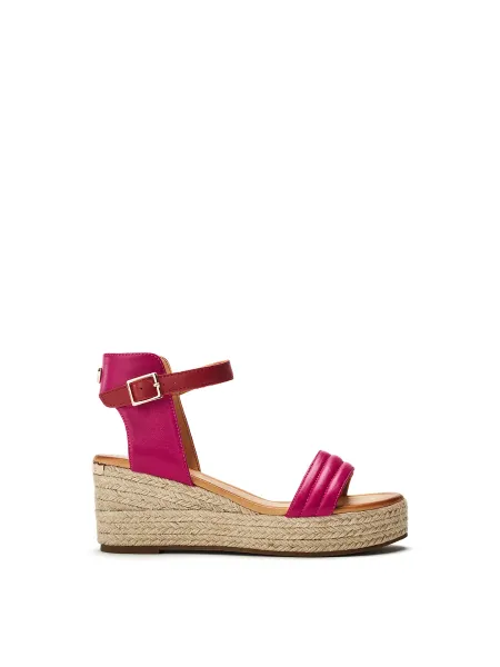 Moda In Pelle Kolanthia Leather Wedge Sandals