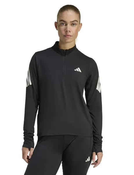 Adidas Iconic Running Half-Zip Jumper Black