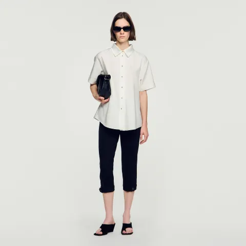 SANDRO Pleated back shirt