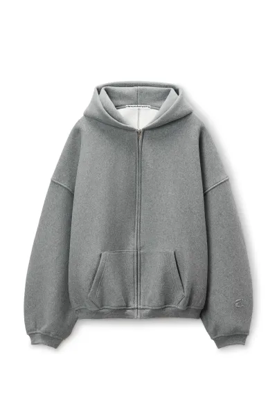 STAR ZIP UP HOODIE IN DENSE FLEECE