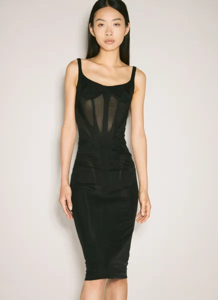 Corseted Lingerie Midi Dress