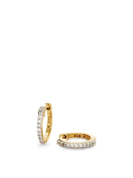 Missoma Pave Huggie Pair 18kt Gold Vermeil