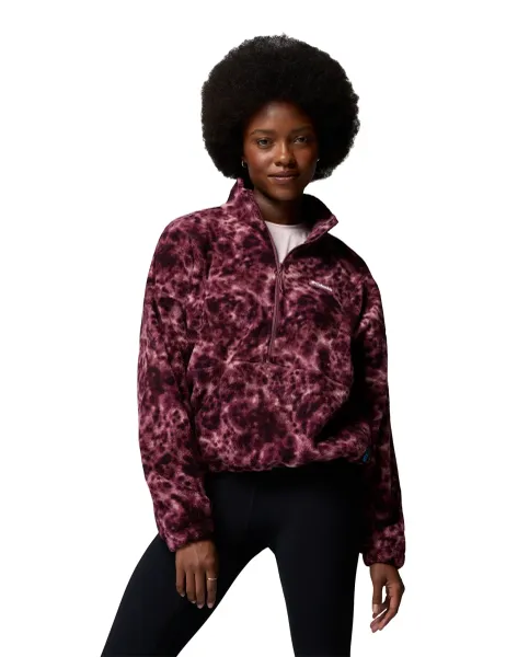 Columbia Timber Crest Printed Fleece Half Zip Purple Mix