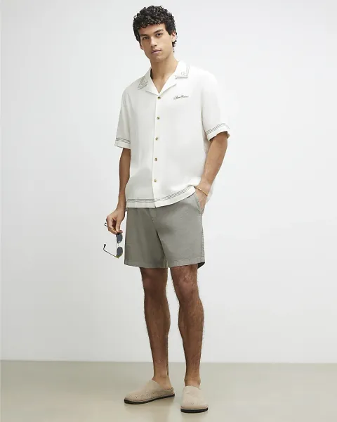 River Island Regular Fit Linen Blend Shorts
