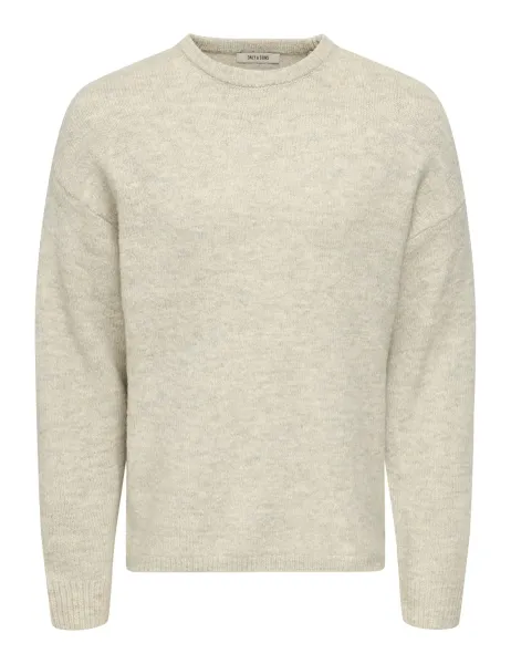 Only & Sons Crew Neck Jumper Beige