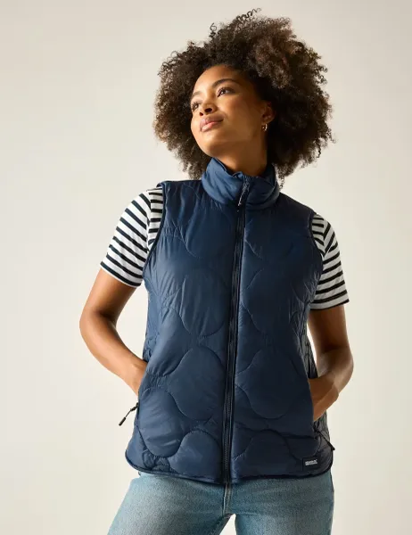 Regatta Carlotte Quilted Funnel Neck Gilet Dark Navy