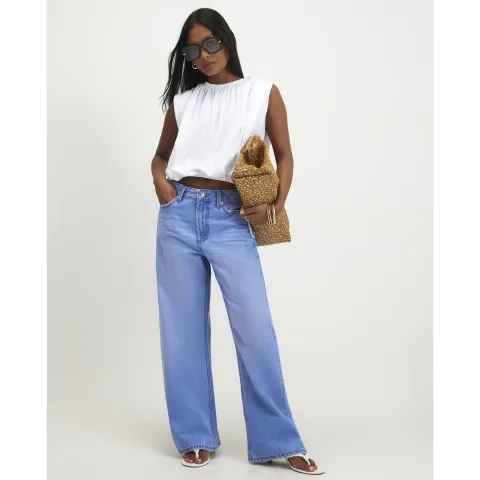 River Island Petite Relaxed Straight Leg Jeans