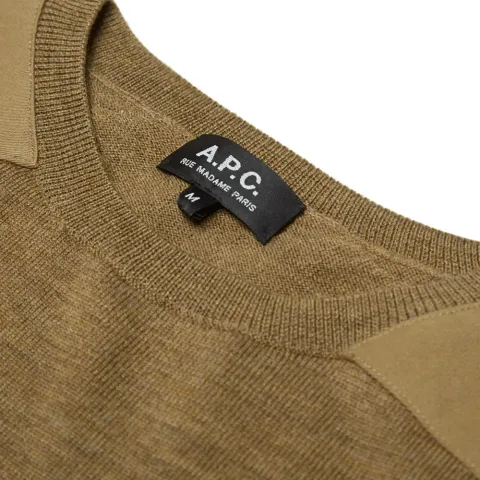 A.P.C. Merino Knit Army Crew Sweater