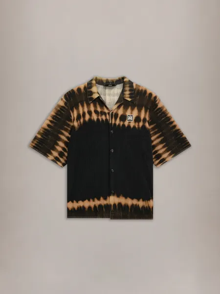 MA PATCH TIE DYE KNIT SHIRT - Black