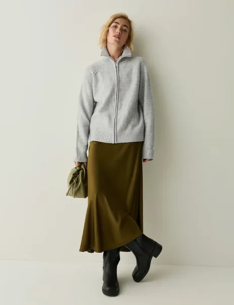 Regatta Textured Collared Cardigan Grey