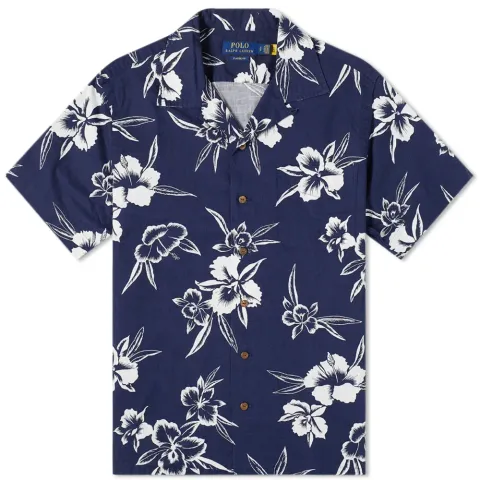 Hibiscus Print Short Sleeve Shirt