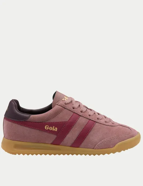 Gola Torpedo Suede Lace Up Trainers Pink