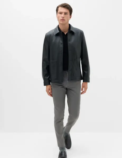 Marks & Spencer Tapered Fit Elasticated Trousers Dark Grey