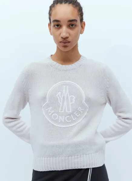 Logo Embroidery Knit Sweater