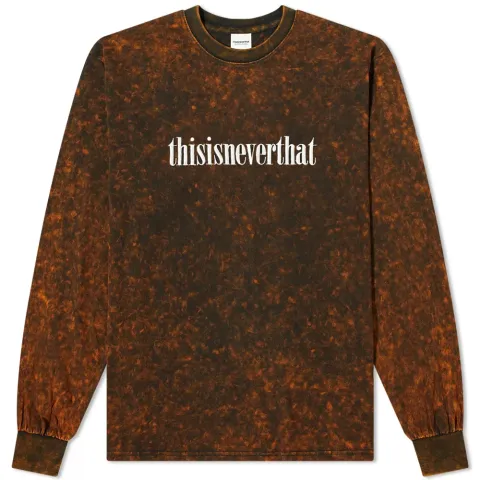 Long Sleeve Acid Wash Logo Tee