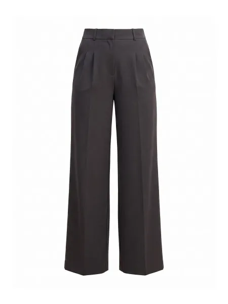 Forever New Eva Wide Leg Trousers - Grey Marl