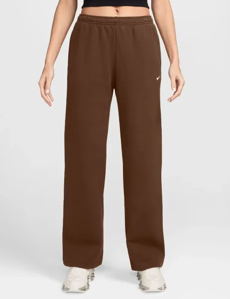 Nike Studio Cotton Rich Fleece Joggers Brown