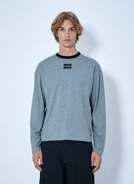 Logo Motif Long Sleeve T-Shirt
