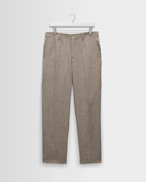 Alp - Natural and Brown Stripe Linen Trousers