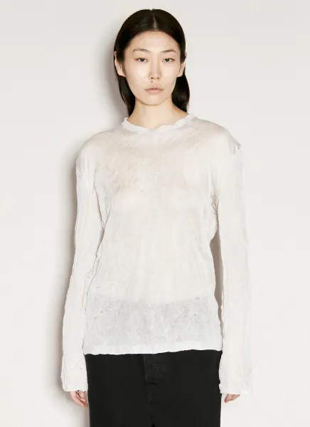 Facelift Wrinkled Long-Sleeve Top