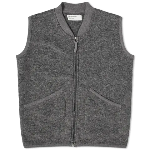 Wool Fleece Zip Waistcoat
