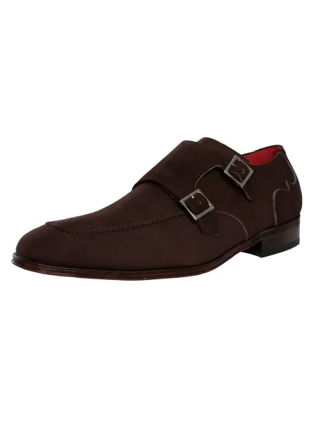 Jeffery West Suede Monk Shoes