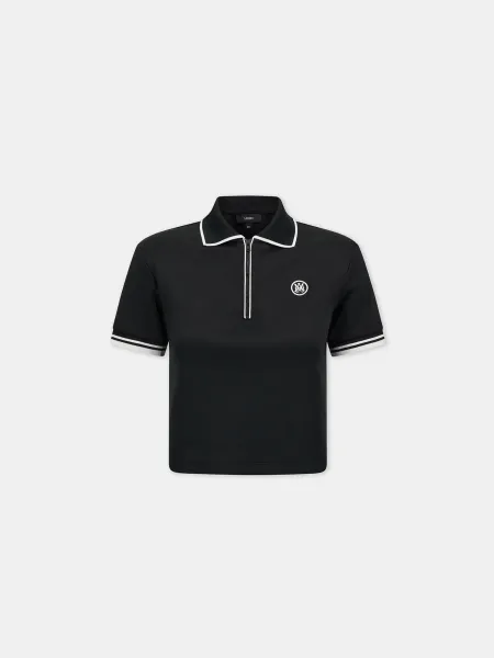 WOMEN - WOMEN'S MA ZIP POLO - Black