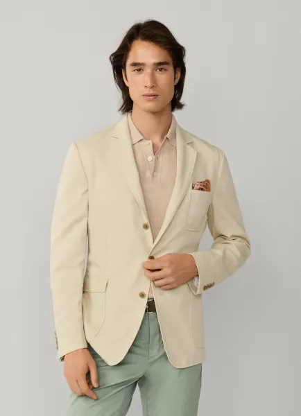 Stretch Linen Blend Blazer - Woven in Italy