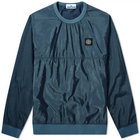 Garment Dyed Nylon Metal Ripstop Crew Sweat