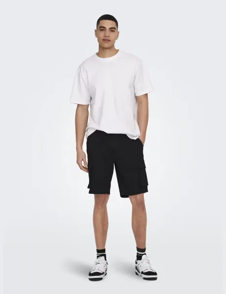 Only & Sons Cargo Shorts Black