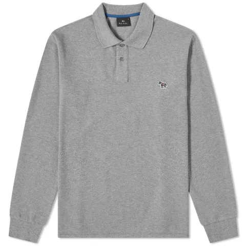 Long Sleeve Regular Fit Zebra Polo