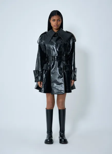 Patent Leather Trench Coat
