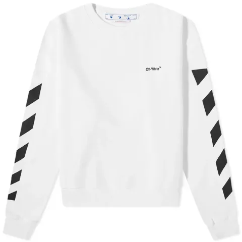 Diagonal Helvetica Oversized Crew Neck